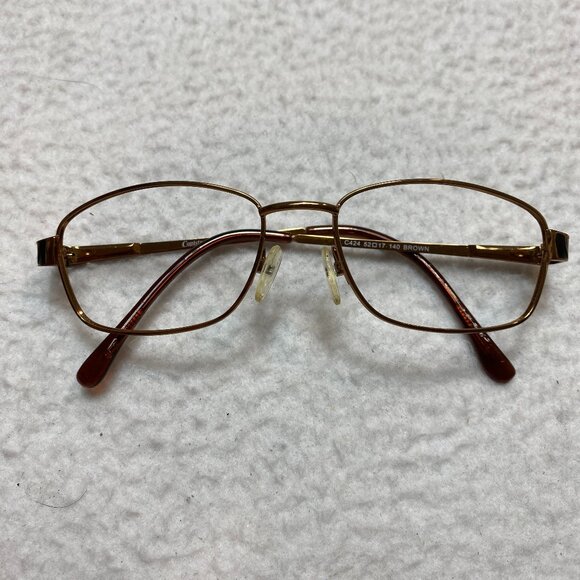 Capistrano C424 52-17-140 Gold Brown Eyeglasses - Picture 1 of 13
